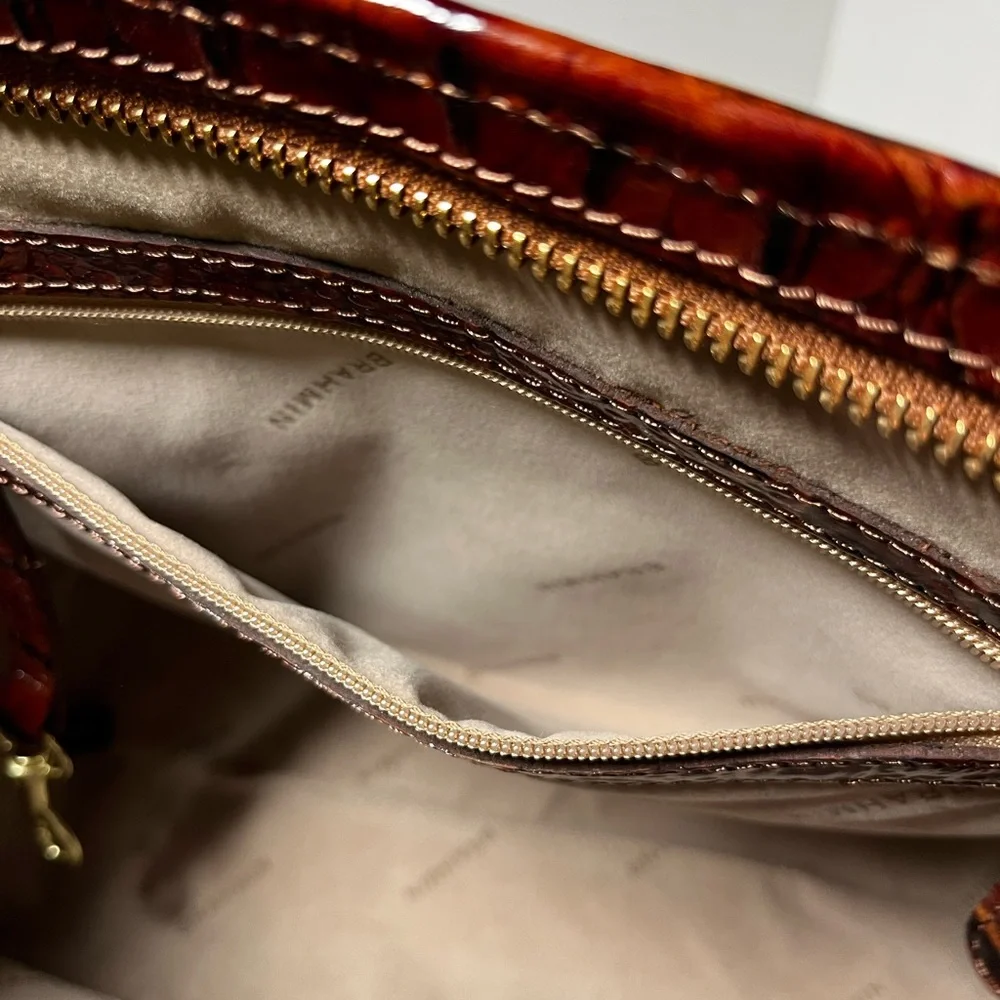 Brahmin Leather/Mesh satchel/shoulder Bag